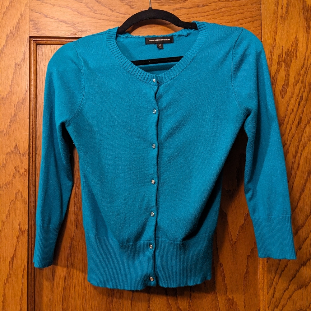 Express Cardigan With Sparkle Buttons Size Xs - image 1